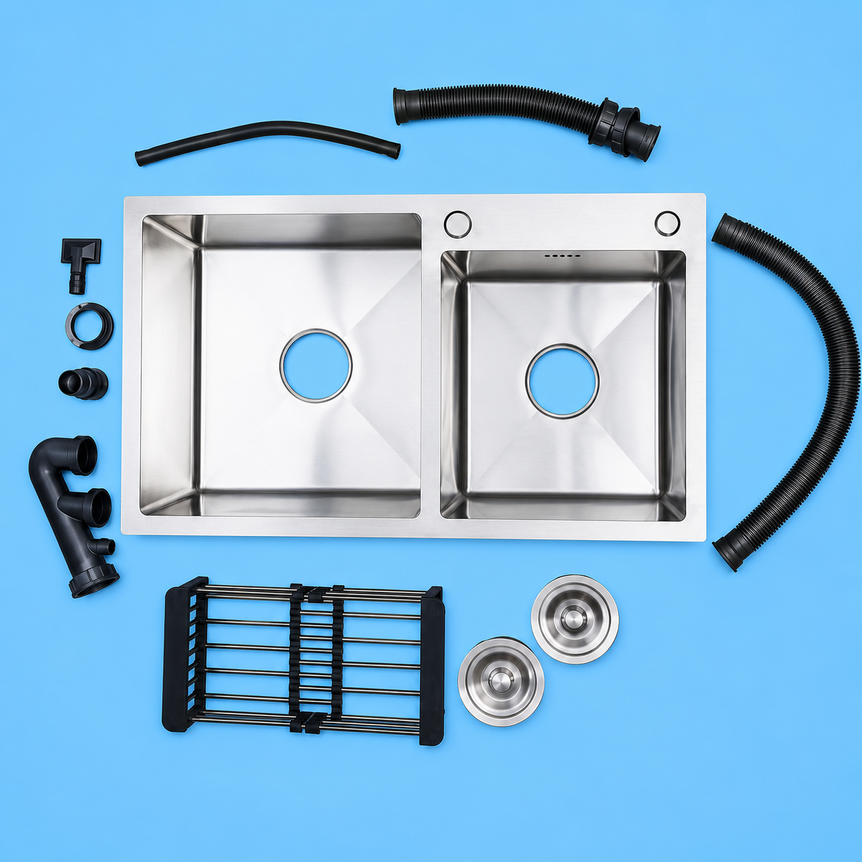 Premium Kitchen Sink Hand Made 18 by 32 | 8245 - Image 5