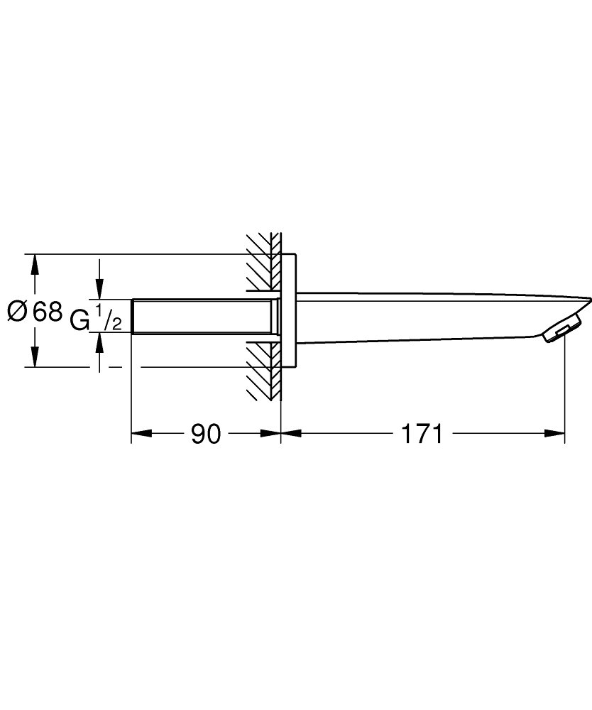 GROHE BauCosmopolitan 13255001 | Bath Spout - Image 6