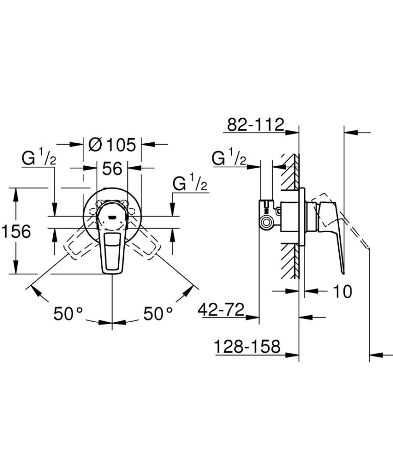 GROHE Bauloop 29042001 | Concealed Shower Mixer - Image 5